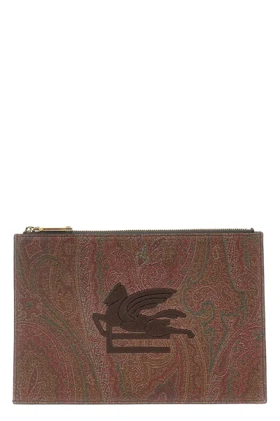 Etro Medium 'paisley' Clutch Bag In Multi