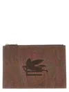 Etro Paisley Pochette With Pegaso Logo In Multi
