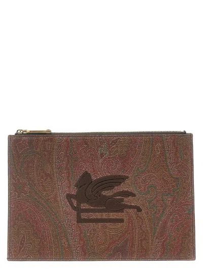 Etro Medium Paisley Clutch Bag In Multicolor