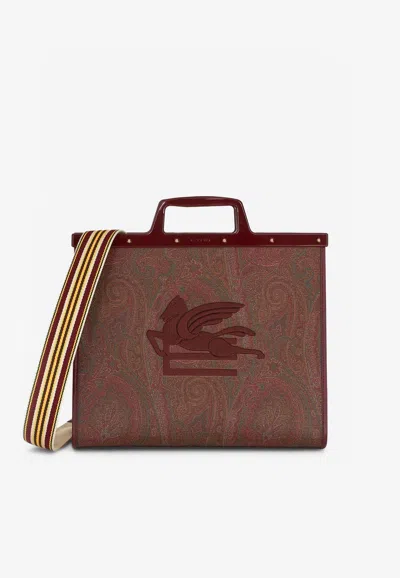Etro Medium Paisley Love Trotter Top Handle Bag In Multicolor
