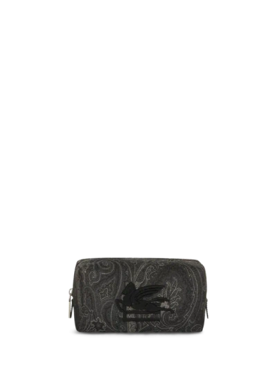 Etro , Medium Paisley Nécessaire, Man, Black