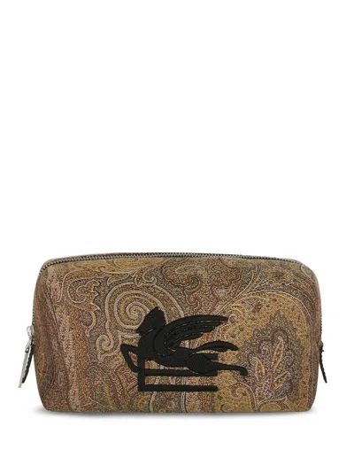 Etro Medium Paisley-print Beauty Case In Neutrals