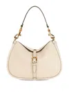 Etro Medium Tumbled Leather Crossbody Pony Bag In Neutral