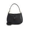 Etro Buckle-fastening Extra-large Leather Shoulder Bag In Black