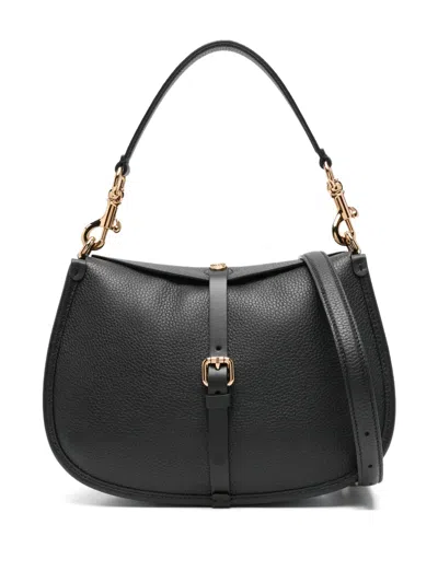 Etro Medium Pony Shoulder Bag In Black