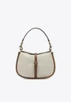 Etro Pony Medium Shoulder Bag Gold Hardware Top Handle In White