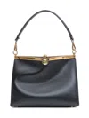 Etro Women's Vela Media Leather Shoulder Bag In Black
