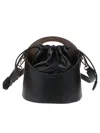 Etro Medium Saturno Bucket Bag In Black