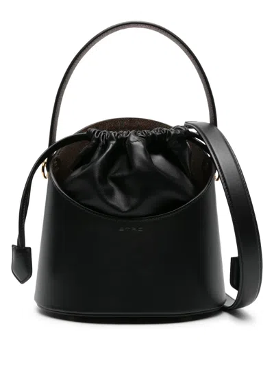 Etro Medium Saturno Leather Bucket Bag In Black