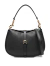 Etro Leather Textured Shoulder Bag In Black