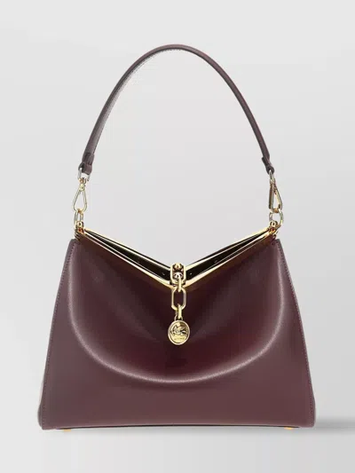 Etro Large Sailing Bag In Brown Leather