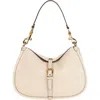 Etro Medium Tumbled Leather Crossbody Pony Bag In Neutral