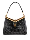 Etro Small Woven Vela Shoulder Bag In Black