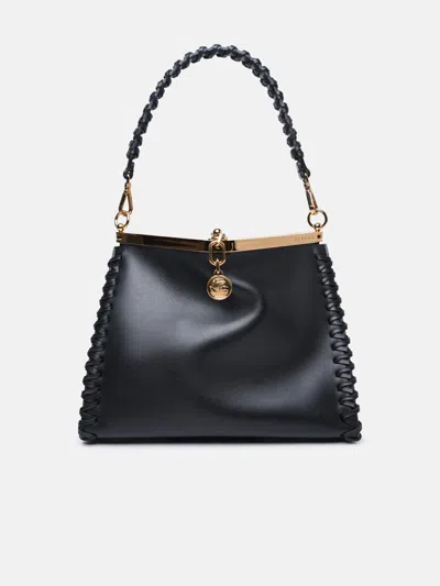 Etro 'vela' Black Midi Leather Bag