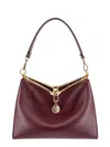Etro Medium Vela Bordeaux Shoulder Bag With Logo And Pegasus Charm In Leather Woman In Red