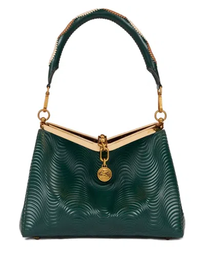 Etro Medium Vela Shoulder Bag In Green