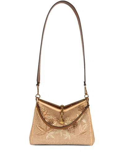 Etro Medium Vela Shoulder Bag In Neutrals