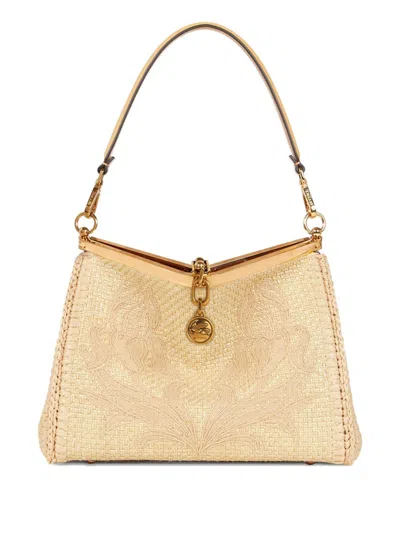 Etro Medium Vela Shoulder Bag In Neutrals