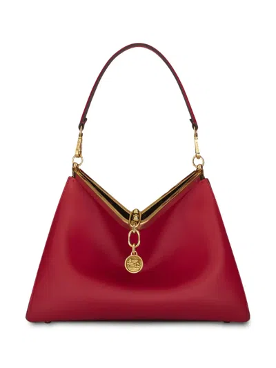 Etro Schultertasche Mit Metallrahmen In Red