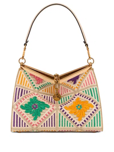 Etro Medium Vela Shoulder Bag In White