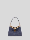 Etro Mittelgrosse Vela Schultertasche In Navy Blue