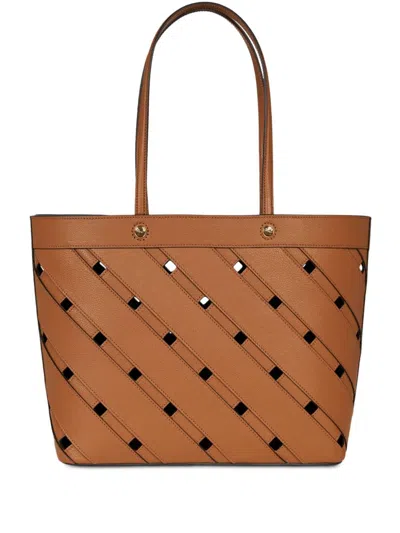 Etro Medium Woven Leather Bag In 褐色