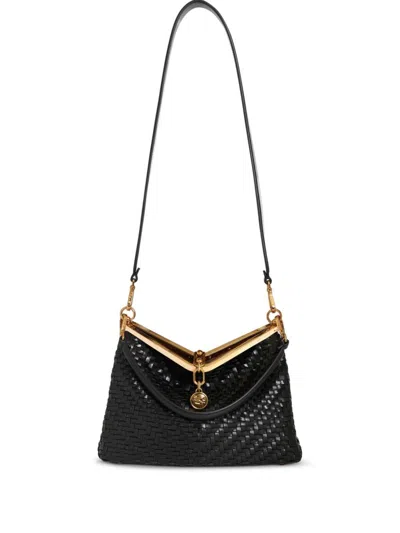 Etro Vela Medium Leather Shoulder Bag In Nera