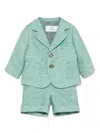 Etro Mélange-effect Shorts Set In Green