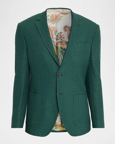 Etro Men & Apos;s Camo Knit Jacket In Green