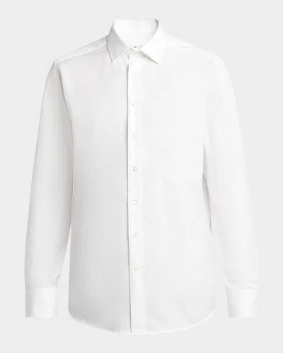 Etro Men & Apos;s Cotton Paisley Jacquard Sport Shirt In Optical Wh