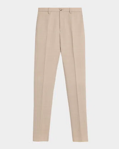 Etro Men & Apos;s Creased Virgin Wool Roma-fit Straight-leg Trousers In Sand