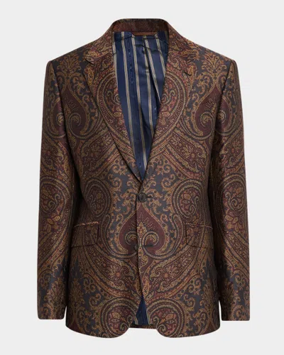Etro Men & Apos;s Milano Paisley Jacquard Sport Coat In Brown