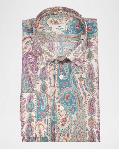 Etro Men & Apos;s Paisley Jacquard Roma-fit Dress Shirt In Multi