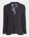 Etro Single-breasted Wool-blend Bouclé Jacket In Animal Print