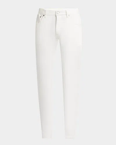Etro Men & Apos;s Tonal Jacquard Denim Straight-leg Jeans In White