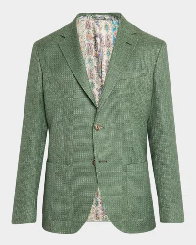 Etro Men & Apos;s Wool Mouline Sport Coat In Green