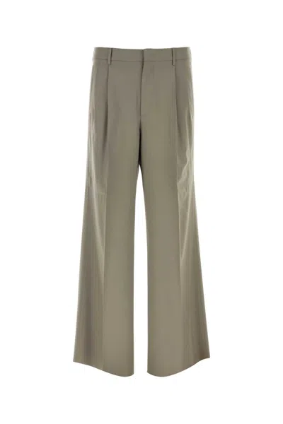 Etro Wool Palazzo Pant Front Pleats In Green