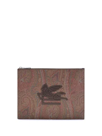 Etro Men Arnica Pouch With Pegaso
