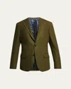 Etro Men's Basic Knit Blazer In Green