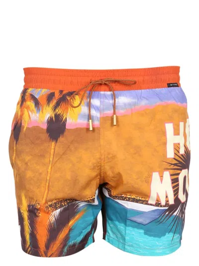 ETRO MEN'S BOXER SWIMSUIT WITH PRINT | SIZE MEDIUM | 1B350