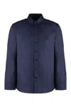 Etro Button-down Collar Cotton Shirt In Blue