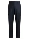 Etro Black Straight Cargos Pants In Blue
