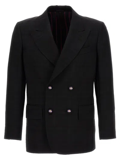 ETRO ETRO MEN CHECK DOUBLE-BREASTED BLAZER