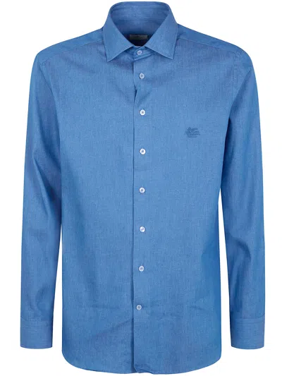 Etro Men Classic Shirt In Blue