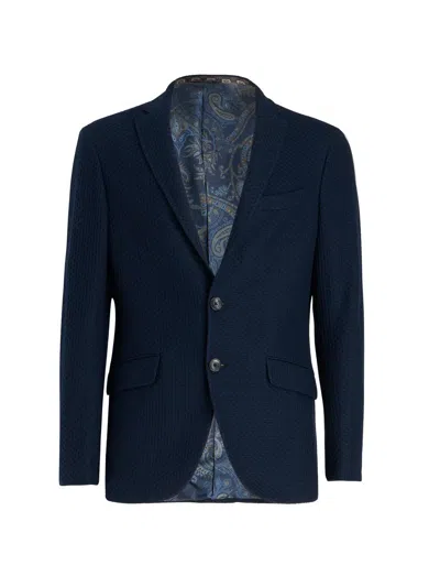 Etro Men's Core Jersey Jacket In Navy