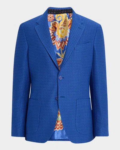 ETRO MEN'S COTTON JACQUARD TWO-BUTTON SPORT COAT