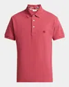 Etro Men's Cotton Logo-embroidered Polo Shirt In Red