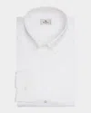Etro Slim-fit Cotton-jacquard Shirt In White