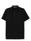 Etro Pegaso-embroidered Cotton Polo Shirt In Black