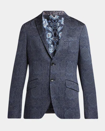 Etro Men's Damask Jacquard Two-button Sport Coat In Gray